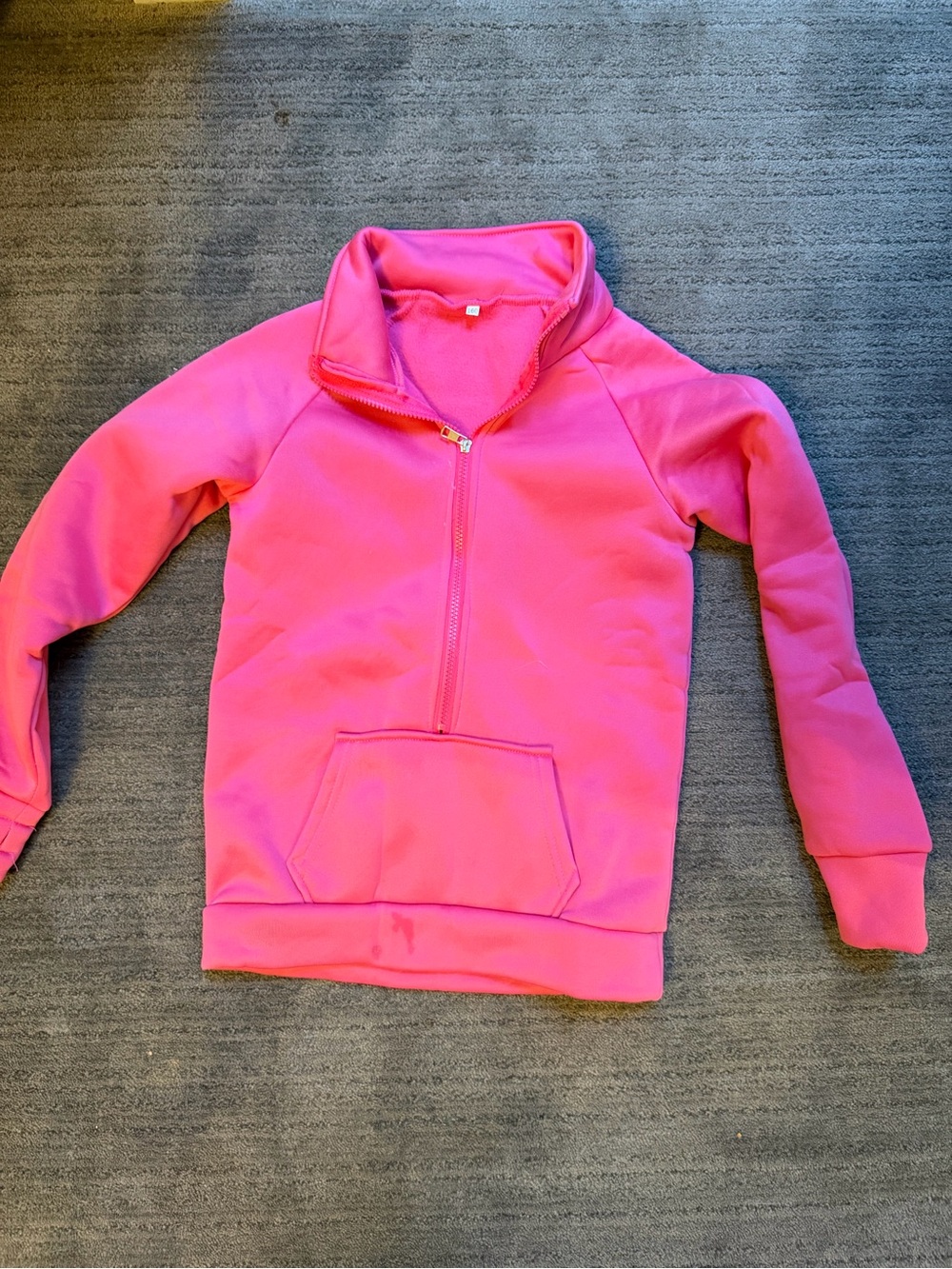 NWOT Kids Pink Half-Zip Pullover Sweatshirt